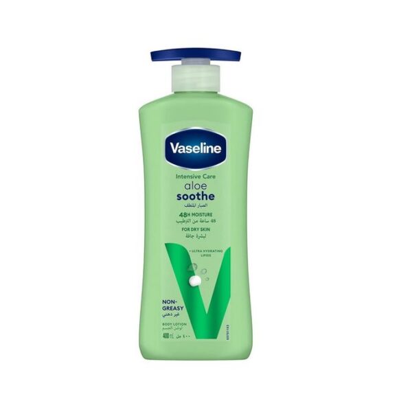 VASELINE-aloe-soothe-48h-moisture-ultra-hydrating-lipids-non-greasy-body-lotion-400ml.jpg VASELINE aloe soothe 48h moisture + ultra hydrating lipids non-greasy body lotion 400ml