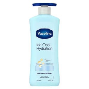 VASELINE ice cool hydration -3°c instant cooling moisturizes and cooling down your skin + vaseline jelly non-greasy body lotion 400ml