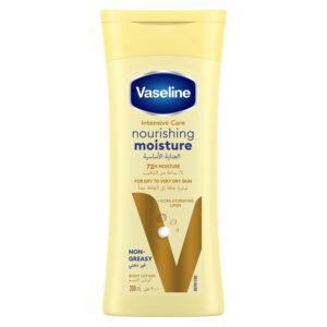 VASELINE nourishing moisture 72h moisture for dry to very dry skin  + ultra hydrating lipids 200ml