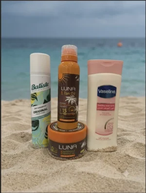 summer-skincarefinal.webp Summer Skincare Kit – Tan, Glow & Protect (Batiste, LUNA & Vaseline)